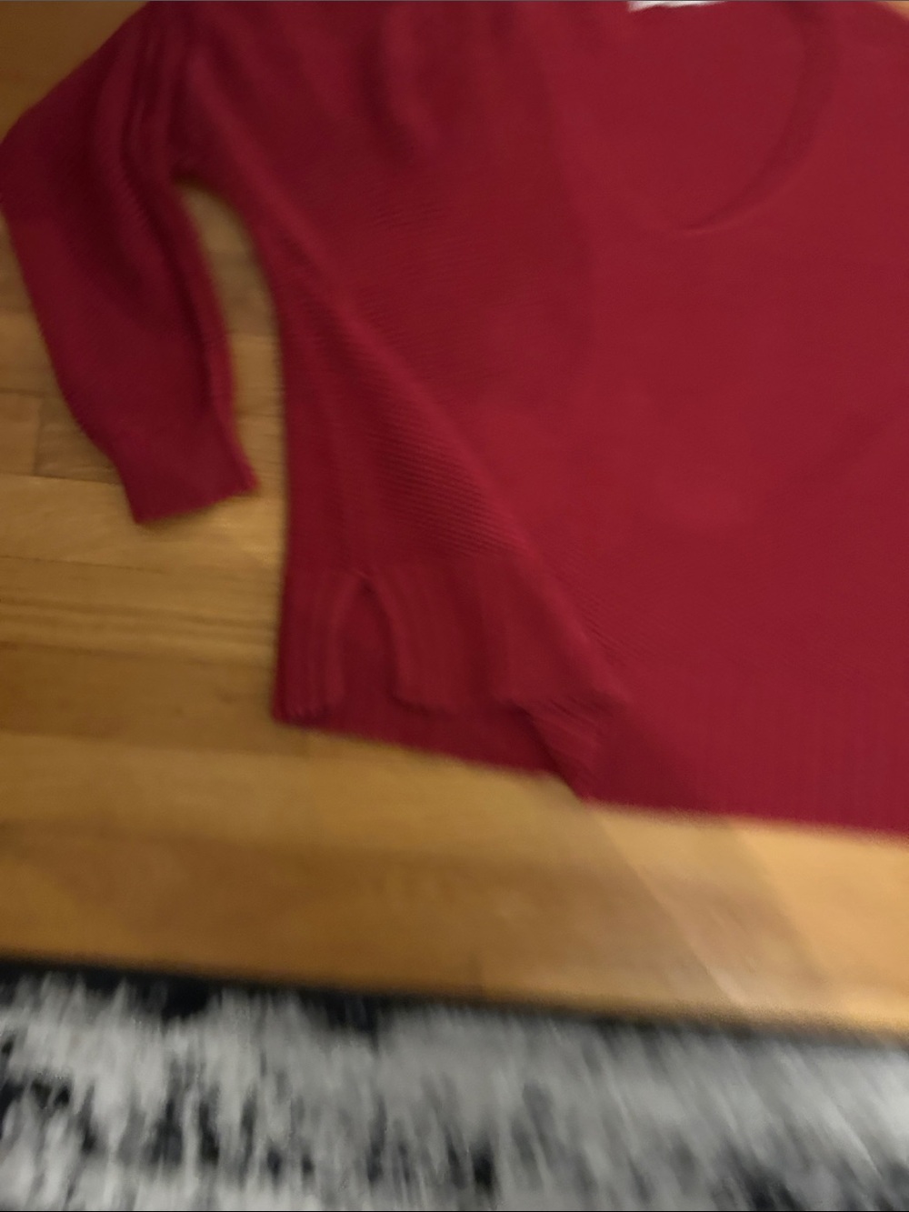Lucky Brand Women's Crimson V-Neck Knit Sweater cotton & acrylic blend size L - Picture 5 of 10